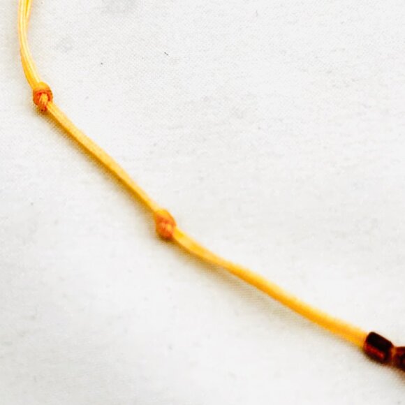 Talbots Boho Rose Gold Disc Station Necklace on Knotted Cord - Picture 7 of 9